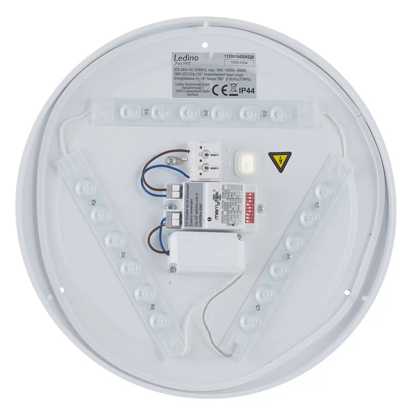 Ledino LED-Deckenleuchte Porz IP44 HF-Sensor weiß Deckenlampe Lampe Leuchte Spot - 4038104151447