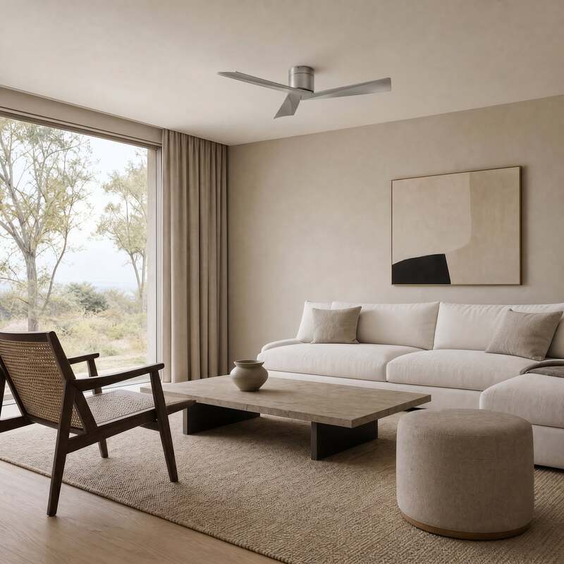 Lucande Deckenventilator Ventoro silber 132cm mit Fernbedienung Räume bis 20 m² - 4255830911361