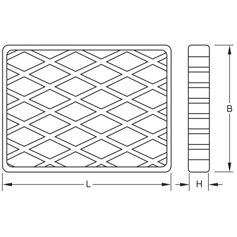 KS Tools Gummiauflage Voll-Gummi 160x120x20mm für Hebebühnen Reifenservice 456g - 4042146912010