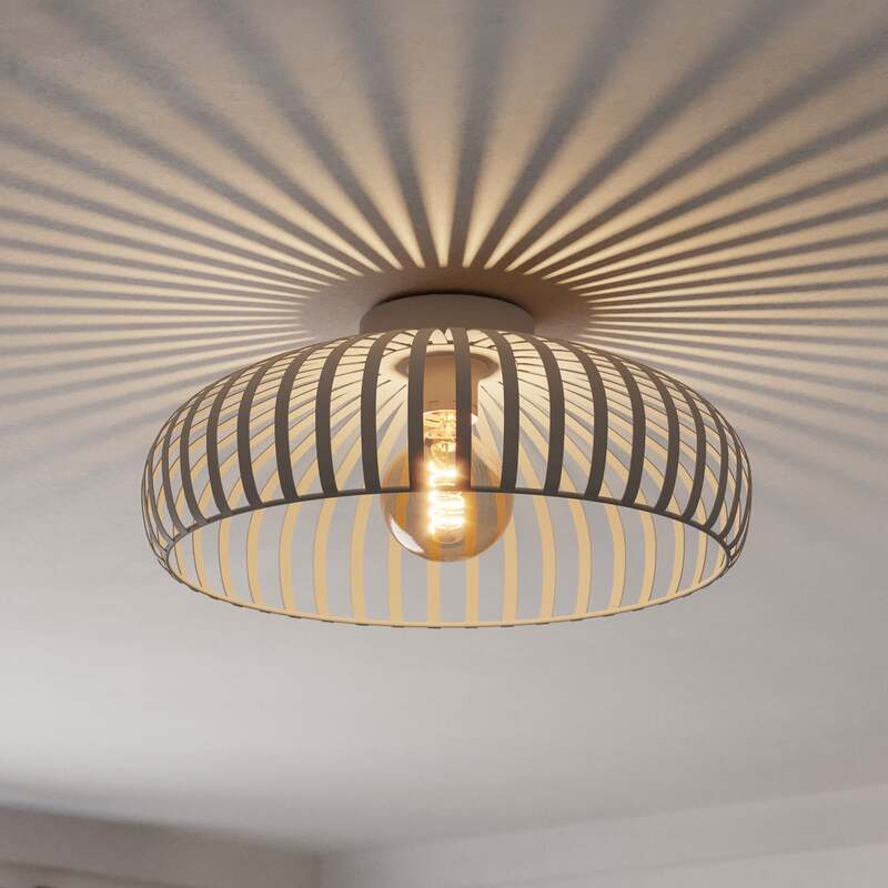 Eglo Deckenleuchte Lampe Mogano 3 LED dimmbar beige Ø43cm Stahl 18cm hoch - 9008606328741
