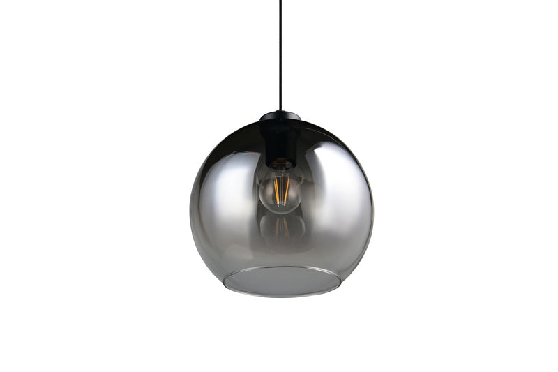Reality Leuchten Liora Pendant Light, Smoky Grey, Ø 25 Cm, Glass, E27 - 4017807682366