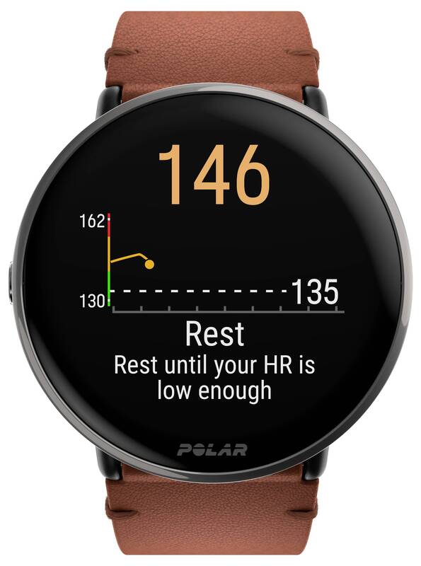 Polar Ignite 3 Titanium Leather Sportuhr 43 mm M/L Braun Fitnessuhr Tracker - 0725882064932