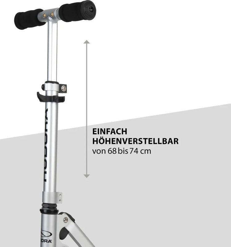 HUDORA Little BigWheel Scooter silber klappbar höhenverstellbar für Kinder 4+ - 4005998857144