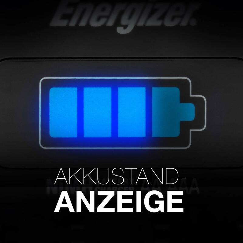 Energizer Rundzellen-Ladegerät Batterie-Ladegerät Laden NiMH Micro AAA Mignon AA - 7638900421248