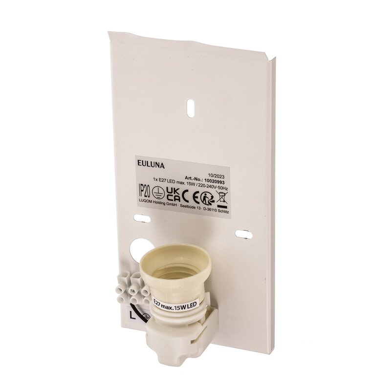 Euluna Wandleuchte Leuchte Lampe schwarz gold Metall E27 Austauschbar Dimmbar665 - 5905317600712