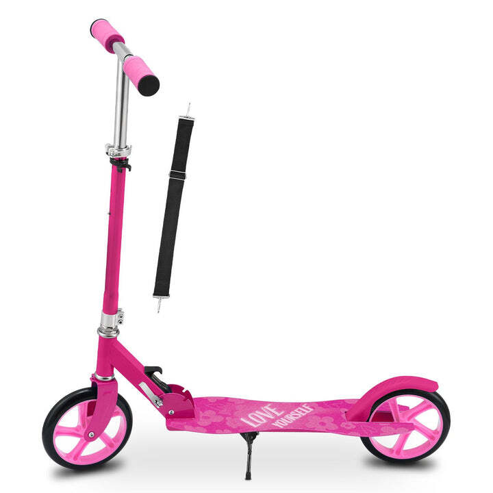 Cityroller Scooter Girl Power XXL Räder Fußständer Hinterradbremse Kinder - 4260304765746
