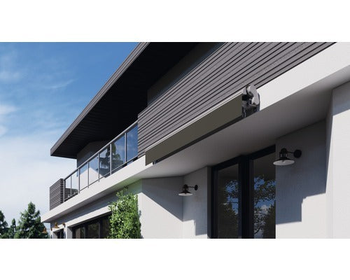 Gelenkarmmarkise 3,5x2,5m Grau Polyester UV-beständig für Balkon Terrasse - 4306517445775