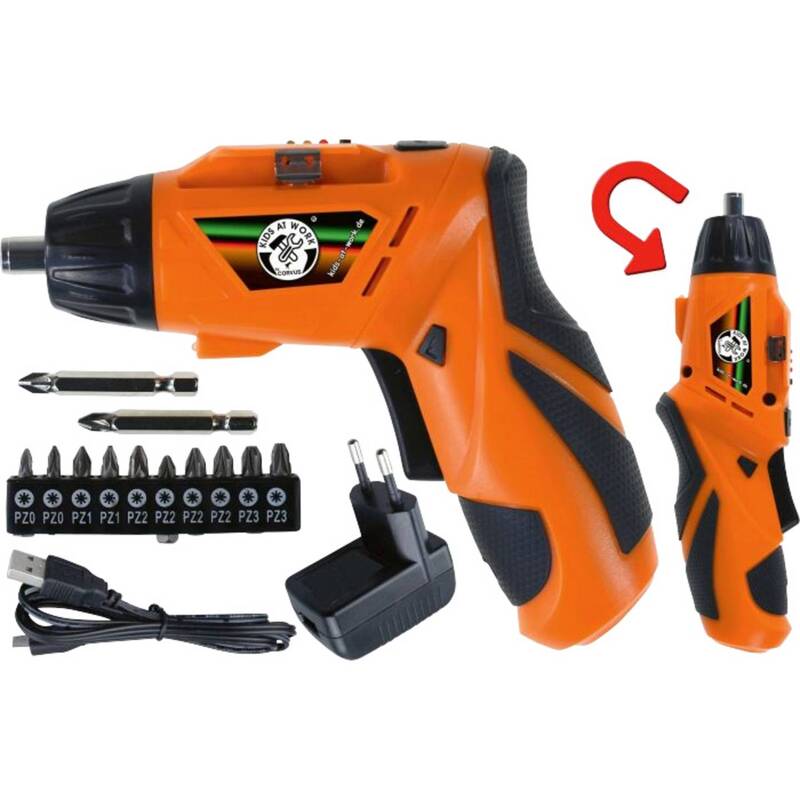 Vedes Akku-Schrauber Kinder Werkzeug A600679 130mAh 3,6V mit USB-Ladestation - 4047542606792
