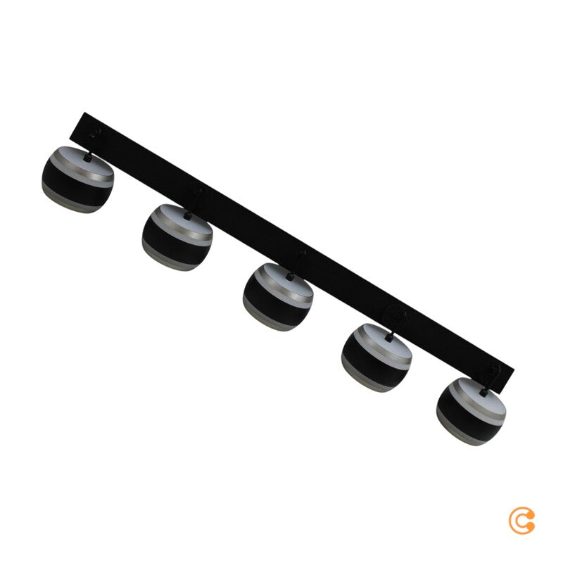 Paul Neuhaus PURE LED Hängelampe Falling Rings schwarz Fernbedienung 101 cm 5flg - 4012248396575