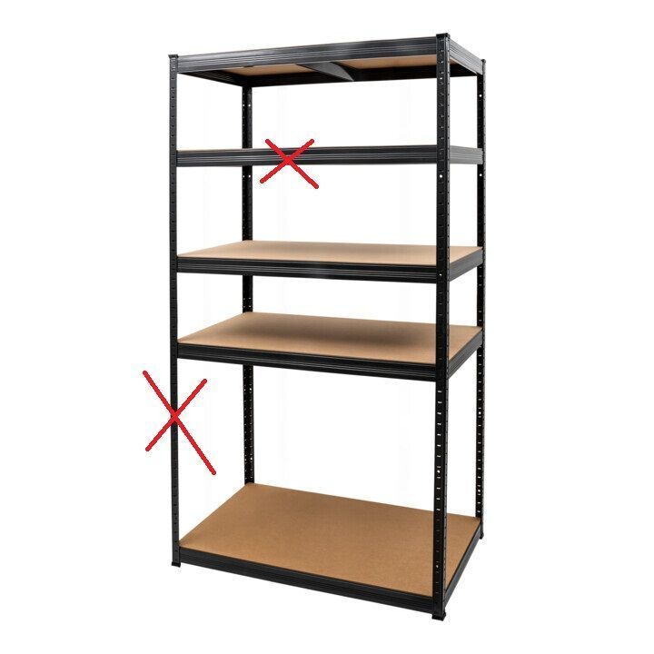 STIER Regal Lagerregal Steckregal Fachbodenregal MDF 1800x1200x600 mm 250 kg - 4251709633099