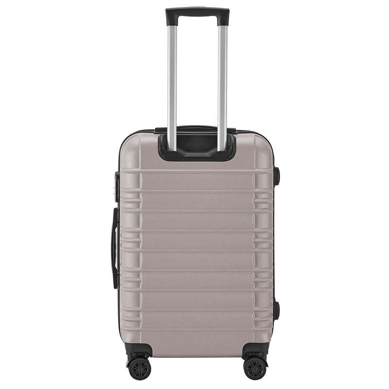 Hartschalen Kofferset Rom 3-teilig ABS-Kunststoff Koffer Set 360° Rollen creme - 4262437184975