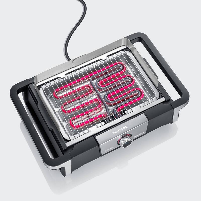 Severin BBQ-Grill PG 8118 SENOA DigitalBOOST S Elektrogrill 3000W schwarz/silber - 4008146034596