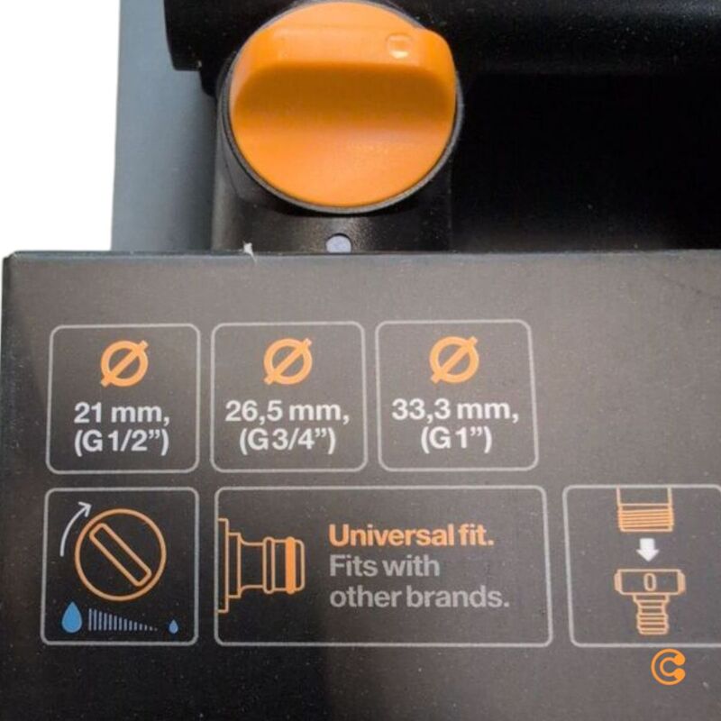 Fiskars Verteiler Ventil Hahnverbinder 3 Wege On Off Comfort Bewässerung - 6411501512697