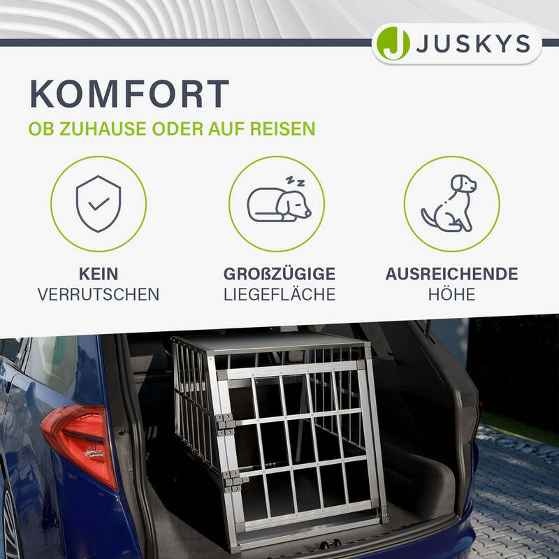 Hundebox Auto Hundetransportbox Aluminium für kleine bis mittlere Hunde - 4260304765609