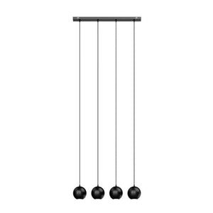 B-Ware Helam Pendelleuchte Midnight Deckenlampe Hängelampe Led Gu10 Schwarz 4 Flg Lang