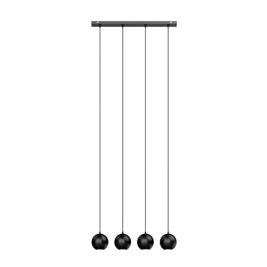 Helam Pendelleuchte Midnight Deckenlampe Hängelampe LED GU10 Schwarz 4-flg lang - 5902349227207