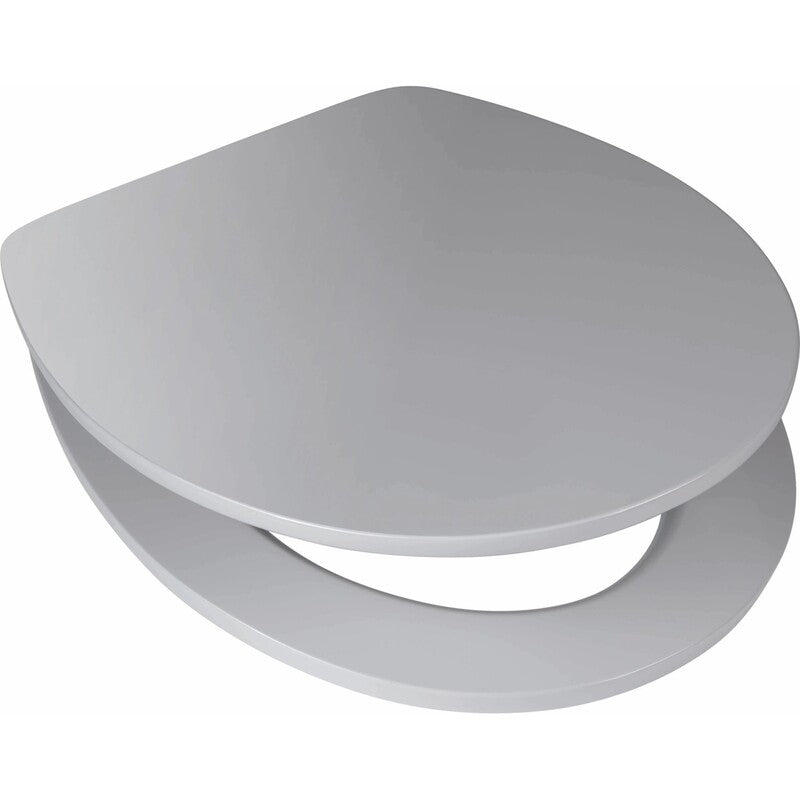 baliv WC-Sitz Tonda Toilettendeckel Absenkautomatik MDF Holzkern grau 800x400mm - 4007873043512