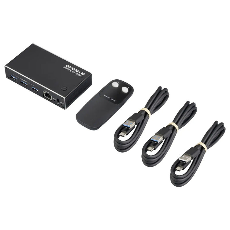 SpeaKa Professional HDMI-Switch KVM-Umschalter Fernbedienung USB 3.0 schwarz PnP - 4064161481401