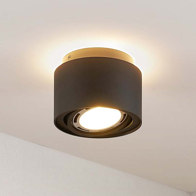 Arcchio Deckenlampe Walisa LED dimmbar Lampe Leuchte schwarz Ø15cm Metall Licht - 4251096588538