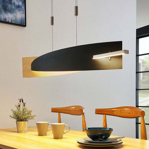 B-Ware Lucande Hängeleuchte Pendelleuchte Marija LED dimmbar schwarz-gold 101cm 3kg