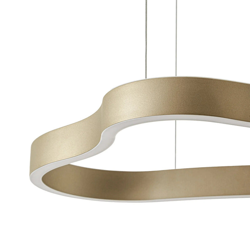 Lucande Hängeleuchte Vikali LED Pendelleuchte dimmbar gold 90x45cm CCT 2460lm - 4255830918155