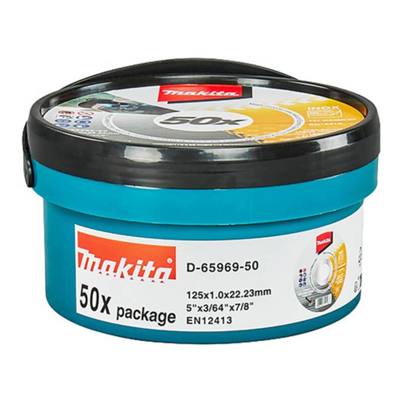 Makita Trennscheibe INOX 125mm Winkelschleifer 50 Stück Präzisionsscheiben - 0197050352941