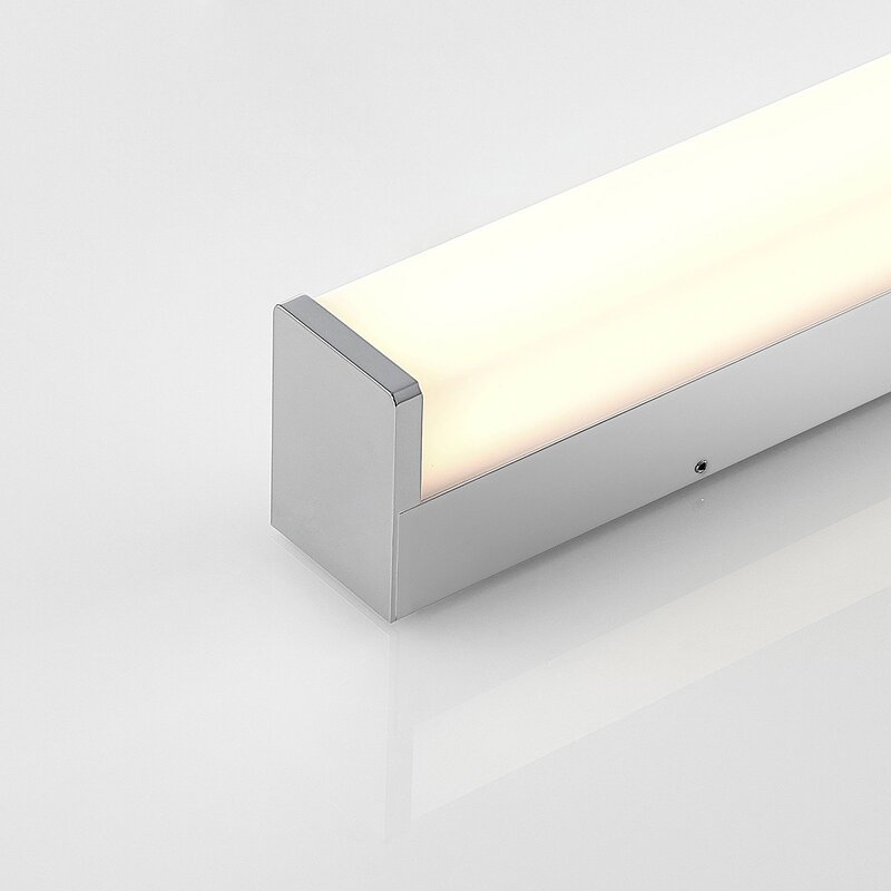 Lindby Klea LED-Badezimmerleuchte 60 cm weiß Chrom Spiegelleuchte Badlampe La233 - 4251096580501