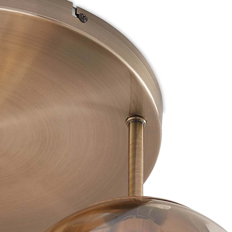 Lindby Deckenleuchte Hängeleuchte Teeja LED Lampe 3-flammig amber Ø47cm - 4251911746037