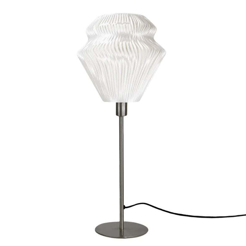 Tagwerk Tischleuchte Lampe Lamell Biomaterial Dekorationsobjekt Weiss 25 cm - 4260485260450