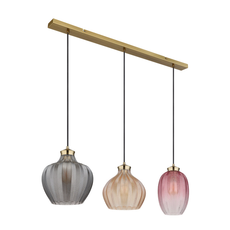 Globo Hängelampe Hängeleuchte Jessica LED Pendelleuchte dimmbar bunt 90cm 3-flg - 9007371475124