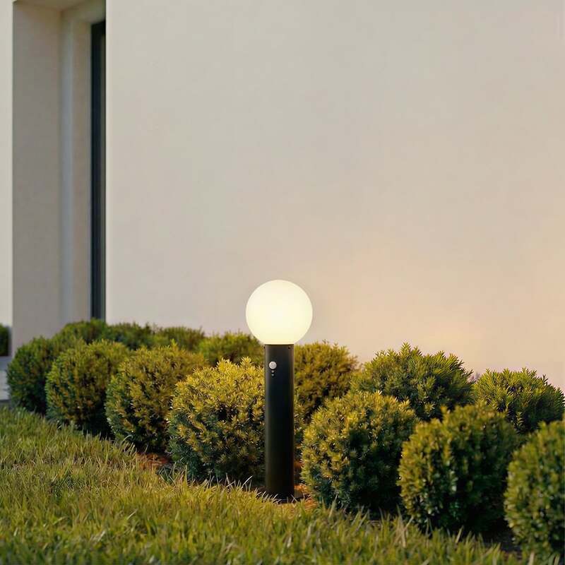 Lindby Sockelleuchte Dangan LED Gartenleuchte Außenlampe mit Sensor schwarz 60cm - 4251911798913