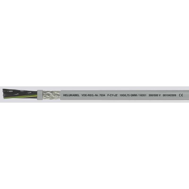 HELU Steuerleitung Steuerkabel F-CY-JZ Leitung Kabel Grau PVC 3 G 0.75 mm² 100 m - 4060892022265