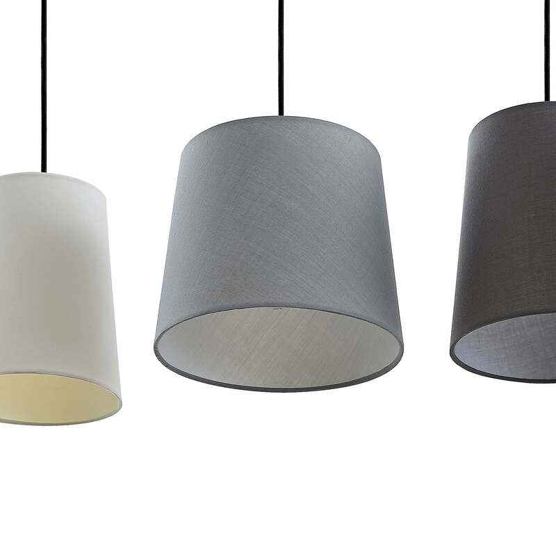 Lindby Hinai Hängeleuchte Deckenlampe Pendelleuchte Lampe E27 schwarz grau weiß - 4251911724646