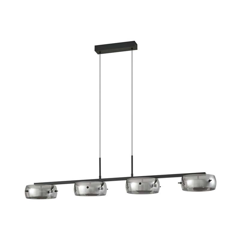 Lucande LED Hängeleuchte Pendelleuchte Martis schwarz dimmbar 4-flammig 3000K - 4255830904912
