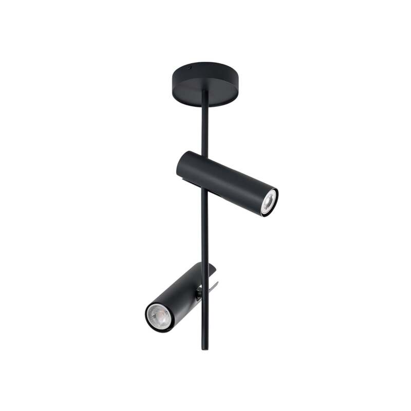 Deckenspot Leda 2 anthrazit LED Deckenlampe dimmbar Stahl Höhe 55cm 2-flammig - 5902846810582