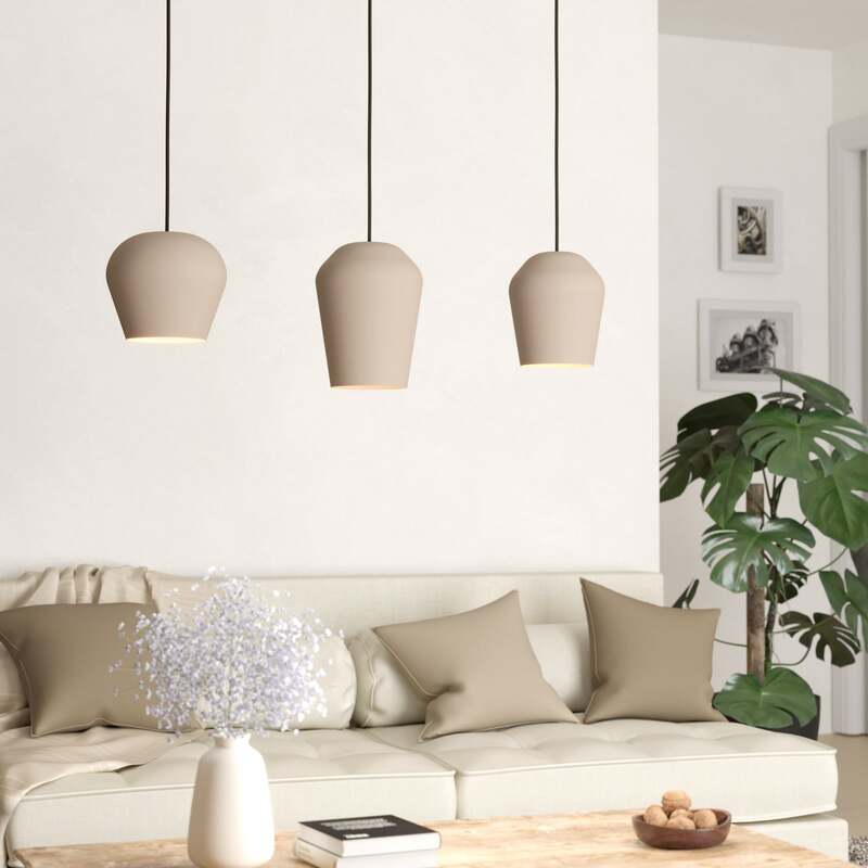 EGLO Hängeleuchte Cambaito Deckenlampe Pendelleuchte Lampe E27 3-flg sandfarben - 9008606238927