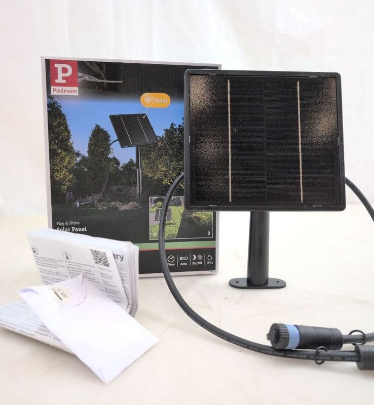 Paulmann Plug & Shine Solarpanel Gartenleuchte LED Dämmerungssensor anthrazit - 4000870949146