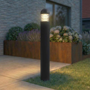 B-Ware Lucande Wegeleuchte Gartenleuchte Skagena LED Pollerleuchte anthrazit 90cm IP54