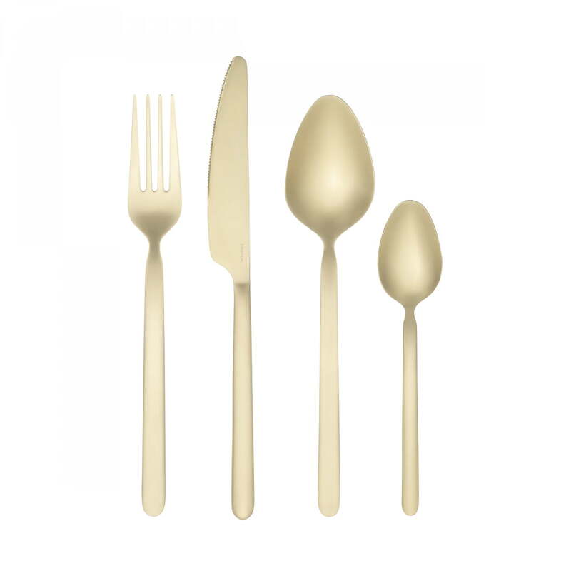 Blomus - Stella Besteckset champagne 16-teilig Besteck Messer Gabel Küchenset - 4008832798467