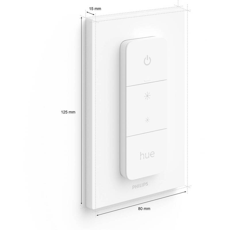 Philips Lighting Hue Dimmschalter 27461700 Dimmer Switch V2 Alexa Google Weiß - 8719514274617