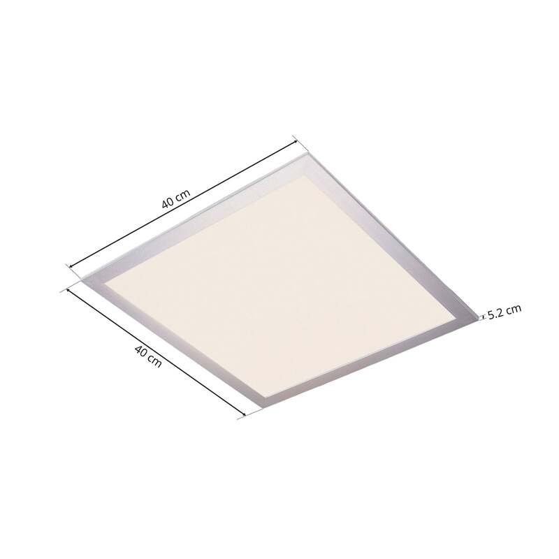 Lindby LED Deckenlampe Deckenleuchte Livel Lampe Leuchte silber 40x40cm 4000K - 4251096528367