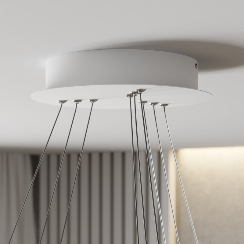 Lucande Pendelleuchte Pendellampe LED Ezana weiß Metall Inneneinrichtung dimmbar - 4251096556841
