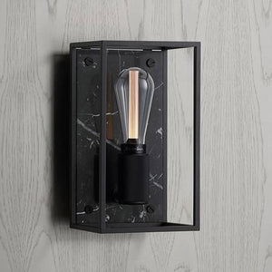 B-Ware Buster + Punch Wandleuchte Wandleuchte Lampe Caged Wall medium Marmor schwarz E2