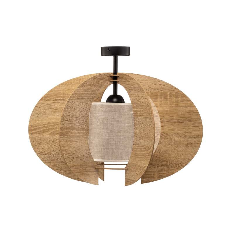 SIGMA Deckenleuchte Modern C M Deckenlampe Leuchte Lampe mit Holz-Lamellen Ø50cm - 5902335267927