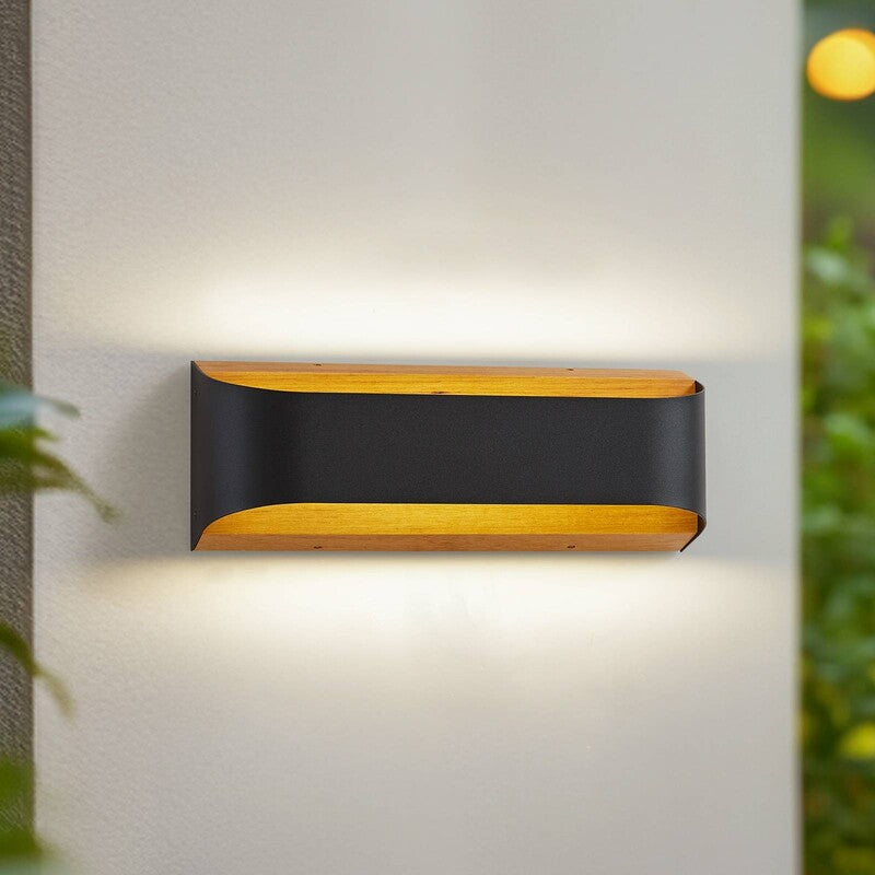 Lindby Außenwandleuchte Gartenleuchte Lenore LED Wandleuchte schwarz 36,5cm - 4251911799286