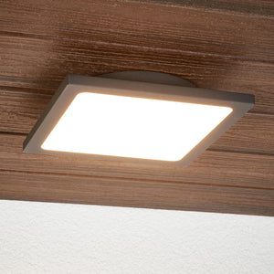 B-Ware Lucande Deckenleuchte Außenlampe LED Sensor Mabella dunkelgrau weiß IP65