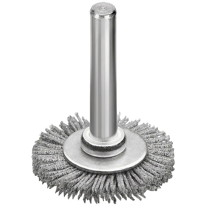 Lessmann Rundbürste Schleifbürste SiC D.30mm Schaft 6mm K.120 für Aluminium, - 4017359111345