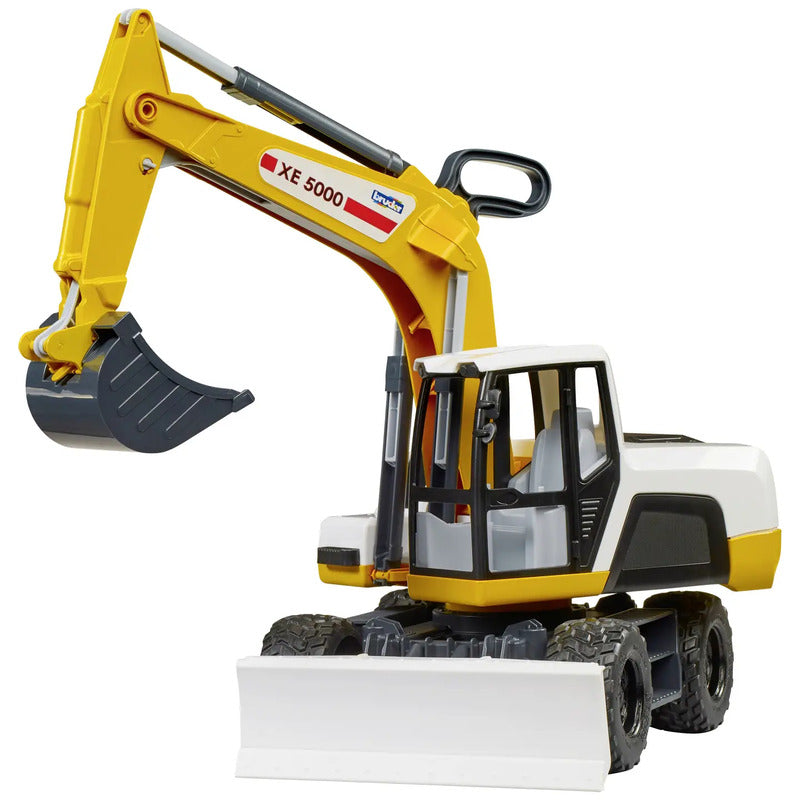 BRUDER XE 5000 Mobilbagger 1:16 Baufahrzeug Modell gelb/weiß für Kinder ab 2 ... - 4001702034139