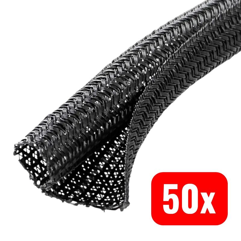 Quadrios Geflechtschlauch Kabelschutz Schlauch 22CA166 schwarz Polyester 19-20mm - 4260732281450