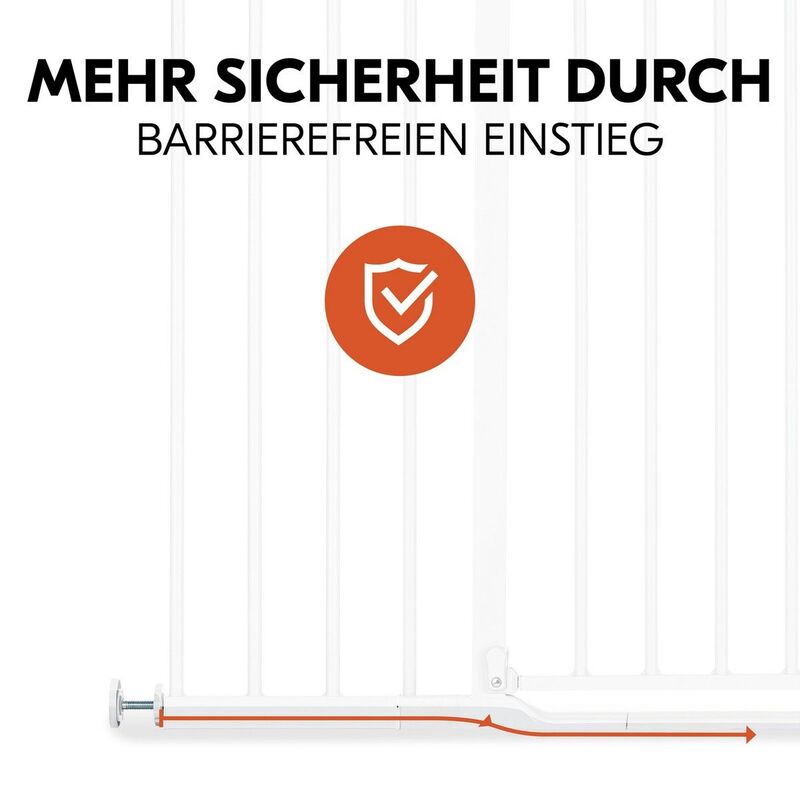 Hauck Treppenschutzgitter Kinderschutzgitter Clear Step 2 Metall Weiß 96-101 cm - 4007923597552